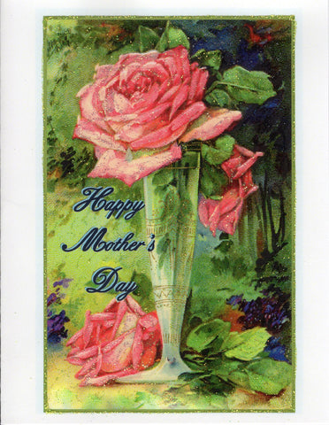 Happy Mother's Day ~ Pink Roses in Vase