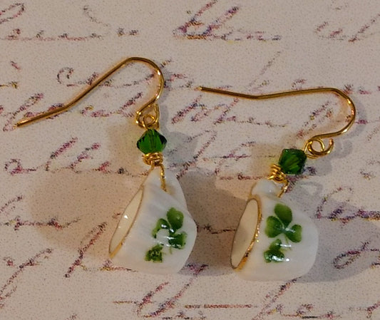 Clover Teacup Earrings