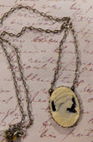 1920s Lady in Profile Cameo Necklace