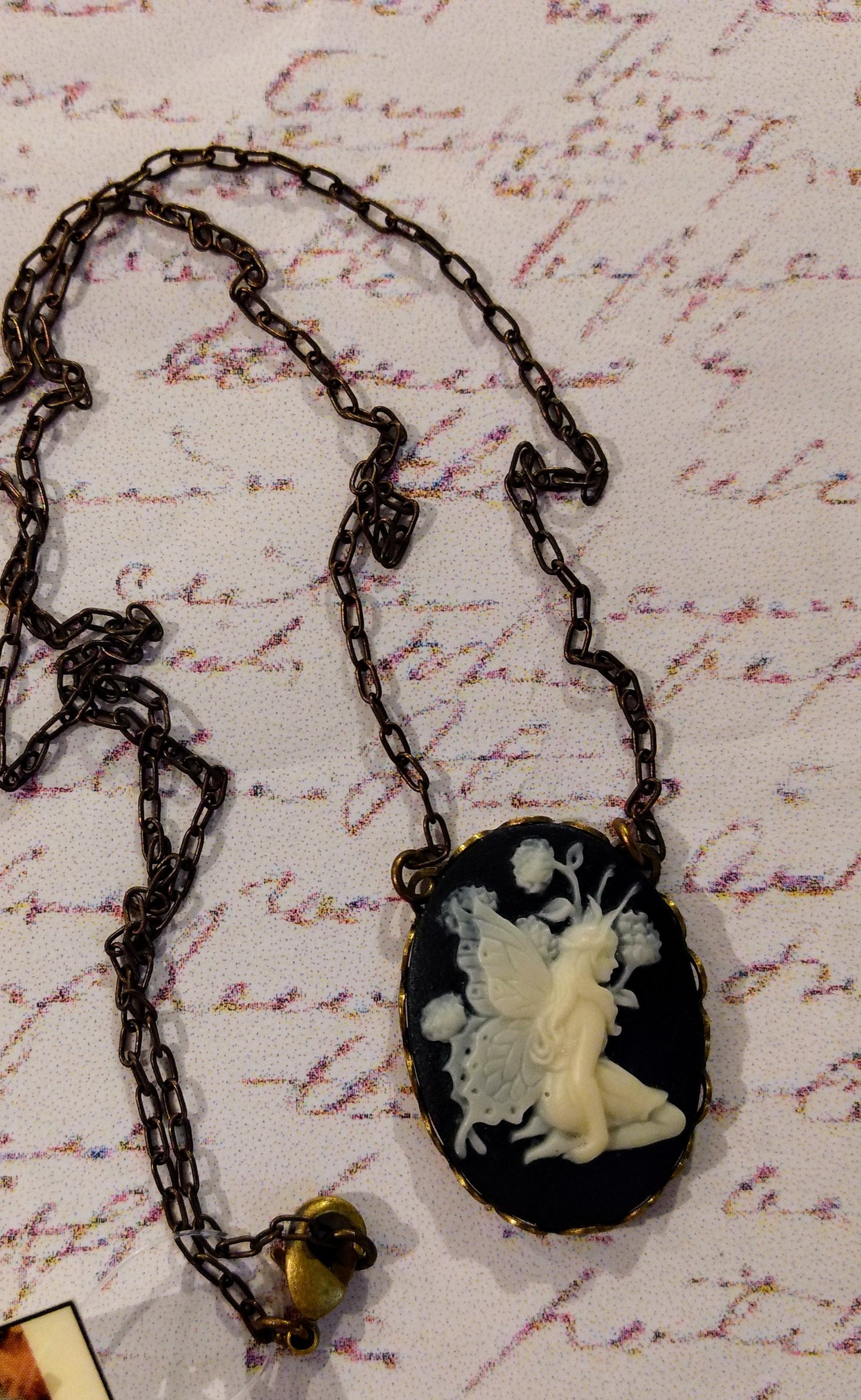 Flower Fairy Cameo Necklace