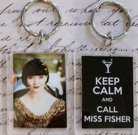 Keep Calm and Call Miss Fisher Keychain