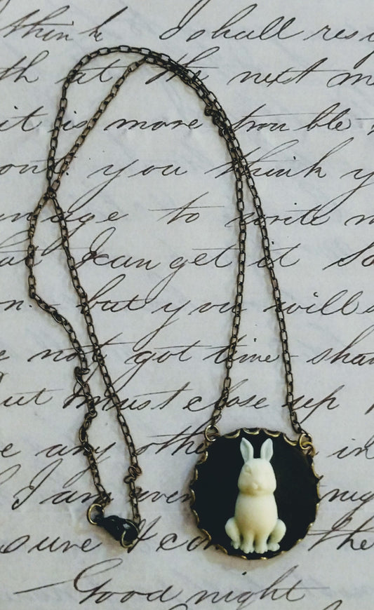 Rabbit Cameo Necklace