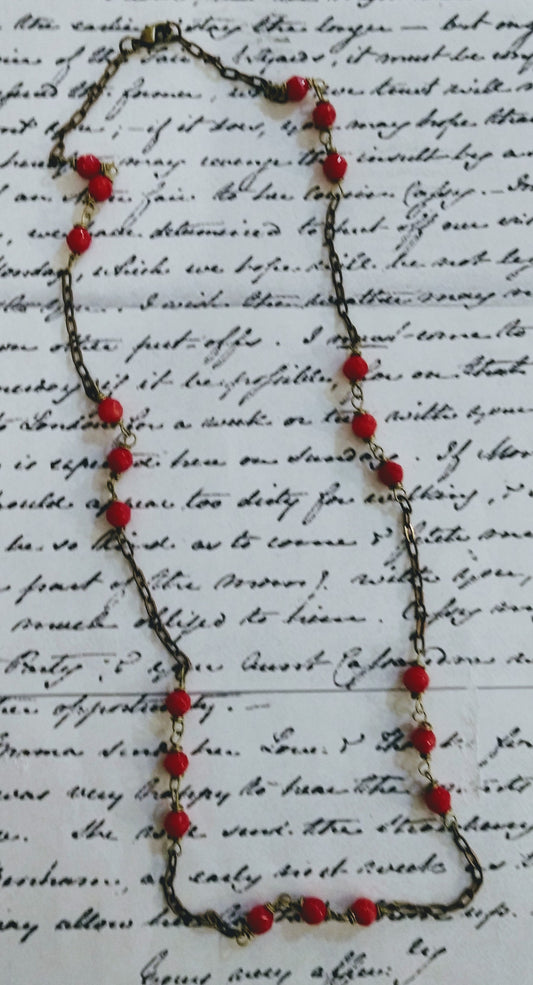 Coral Link Necklace