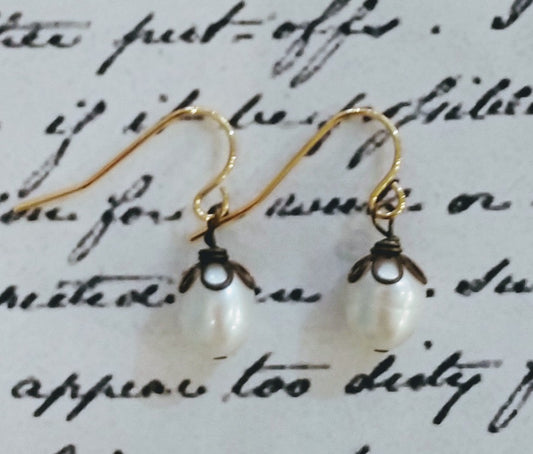 Pearl Bloom Drop Earrings