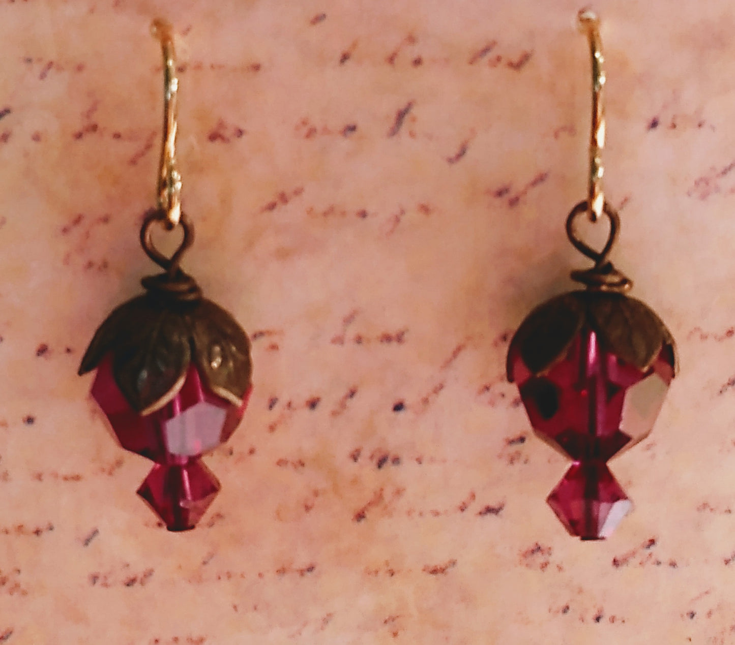 Victorian Crystal Blossom Drop Earrings