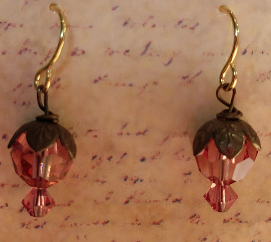 Victorian Crystal Blossom Drop Earrings