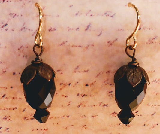 Victorian Crystal Balloon Drop Earrings