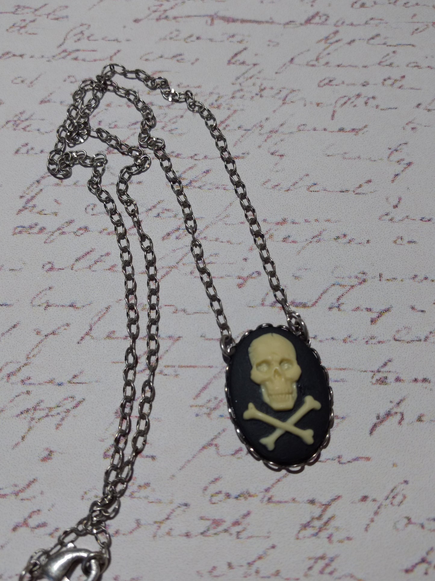Large Skull Cameo Necklace