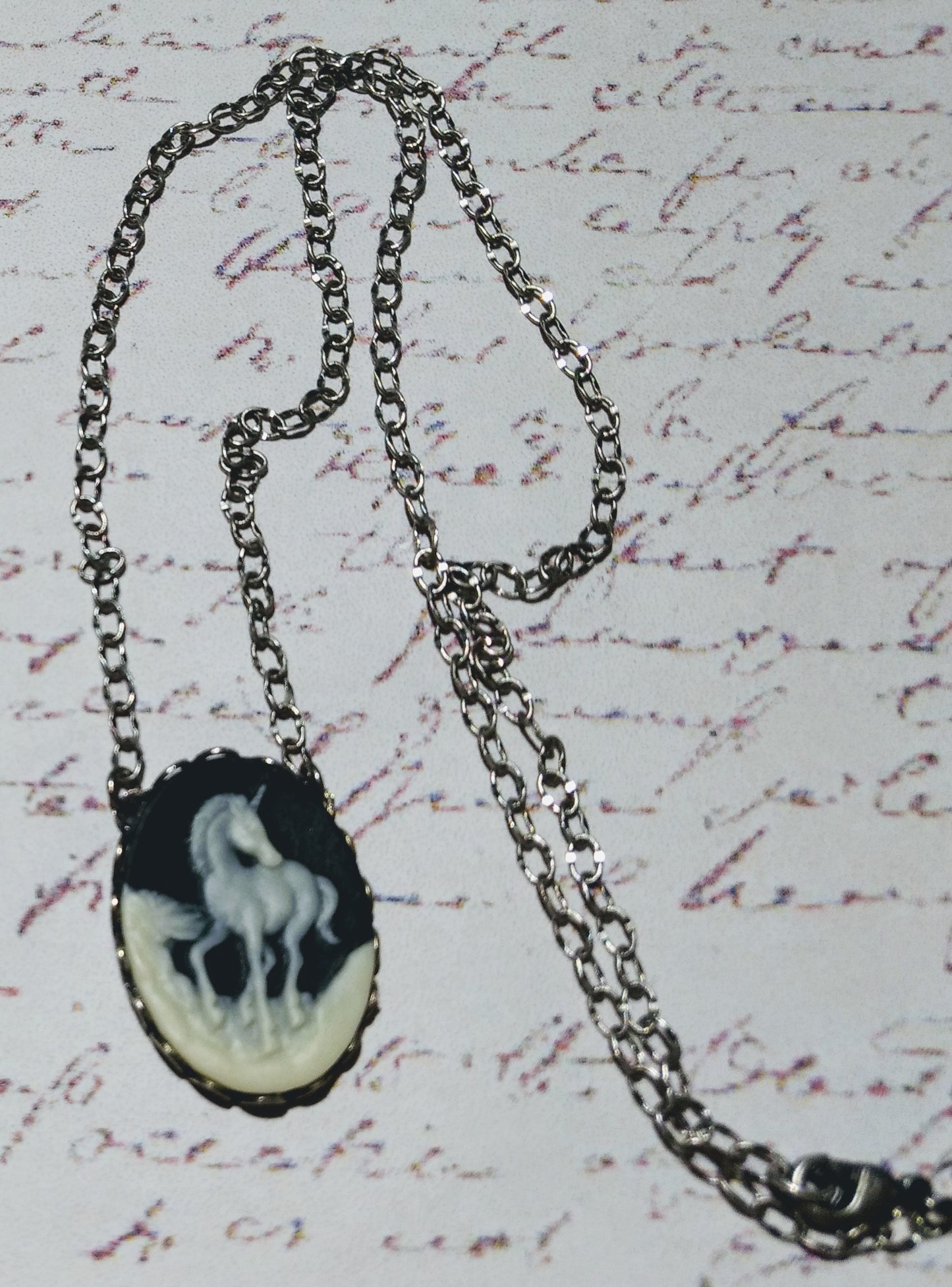 Unicorn Cameo Necklace
