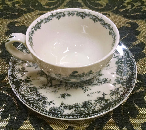 Black & White Cup and Saucer