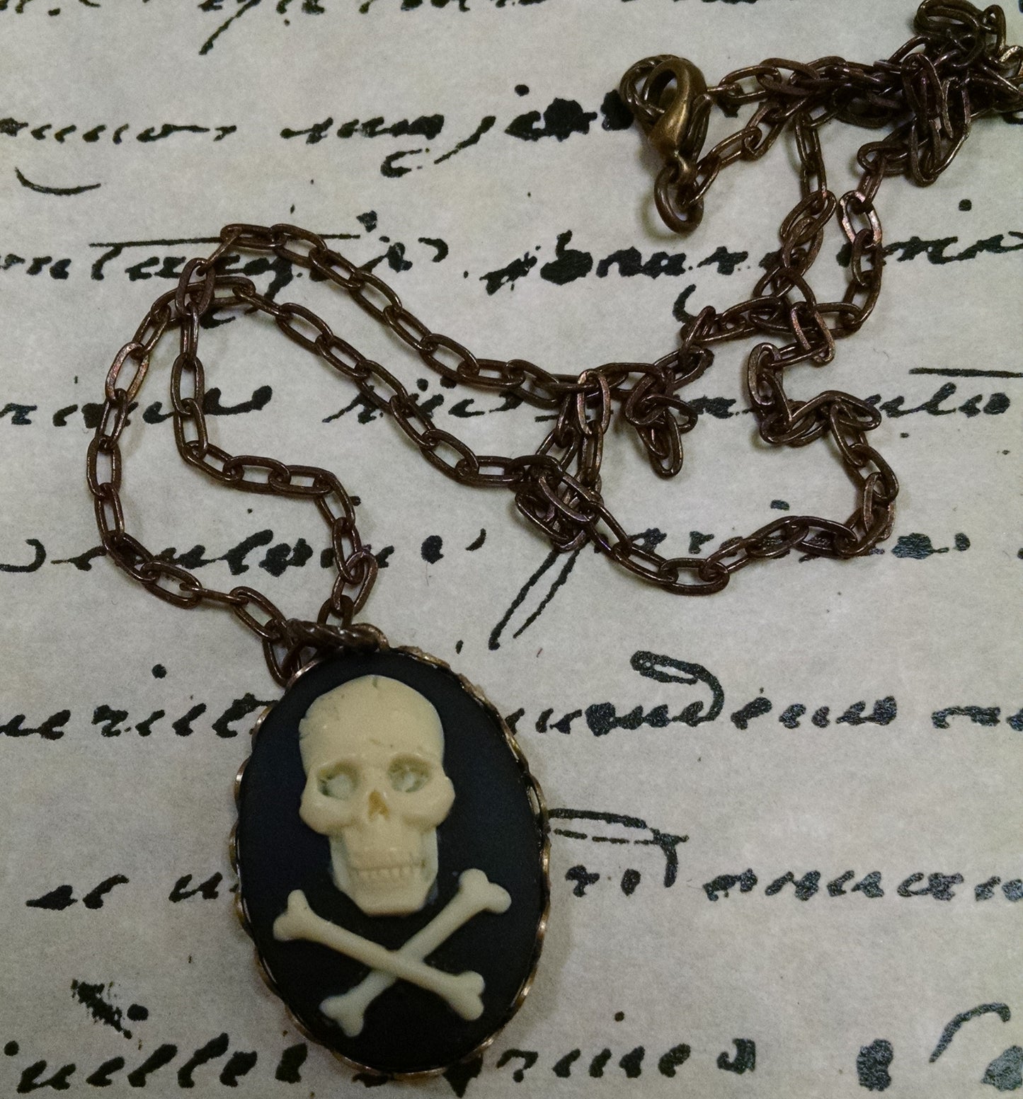 Skull Cameo Necklace