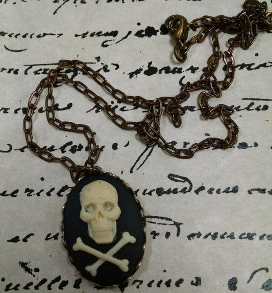 Skull Cameo Necklace