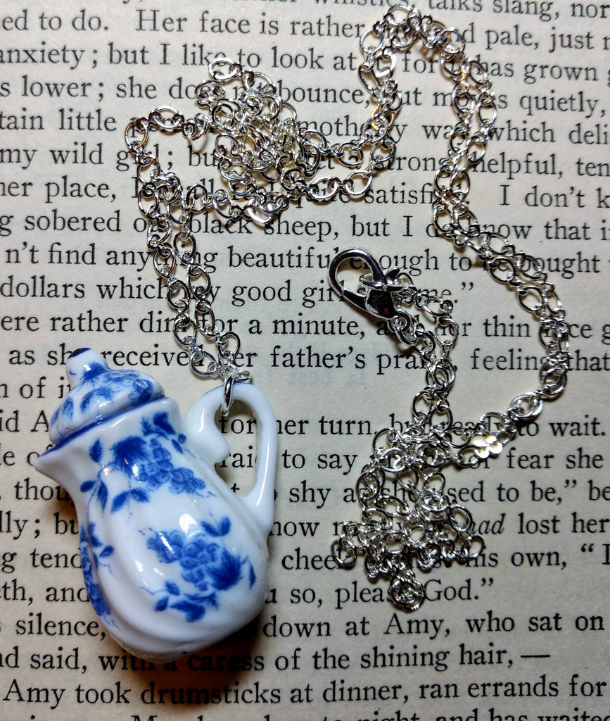 Blue & White Teapot Necklace