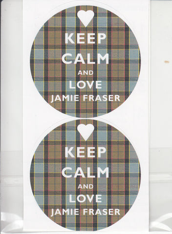 Keep Calm & Love Jamie Fraser Sticker Pack