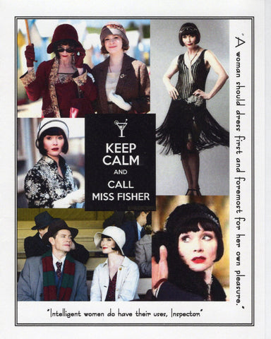 Keep Calm and Call Miss Fisher Note Card