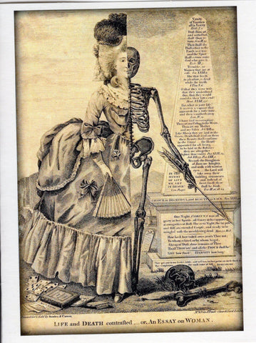Life and Death Contrasted...or, An Essay on Woman Note Card