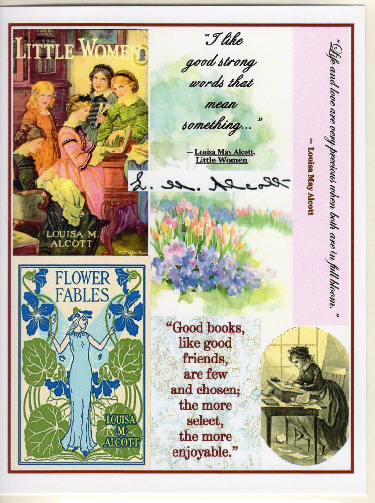 Louisa May Alcott Collage Note Card
