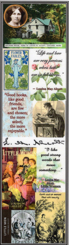 Louisa May Alcott Collage Bookmark
