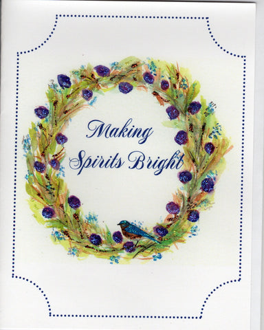 Making Spirits Bright Holiday Watercolor Glitter Card