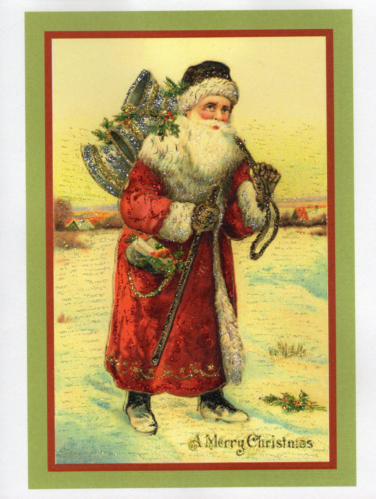 Santa Christmas Card Bundle ~ 10-Card Pack
