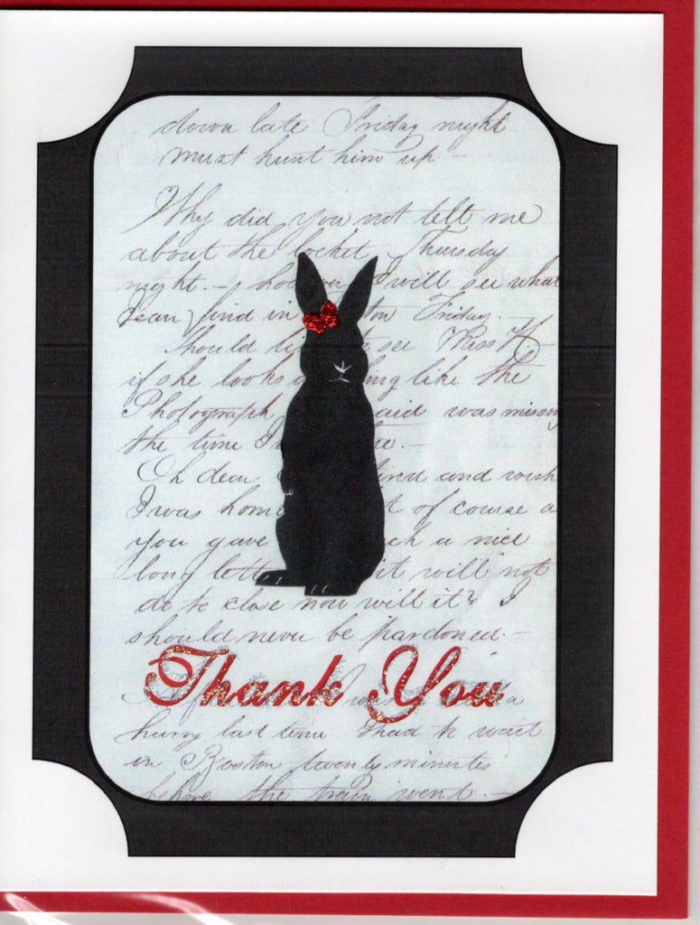 Miss Abbie's Thank You Card ~  Glitter Card