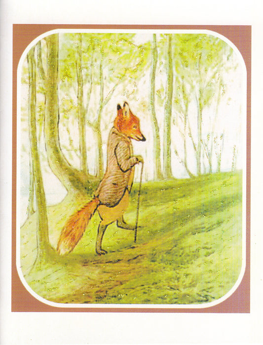 Mr. Tod Takes a Walk Glitter Card