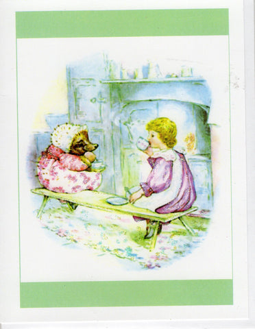 Mrs.Tiggy-Winkle Makes Tea Glitter Card