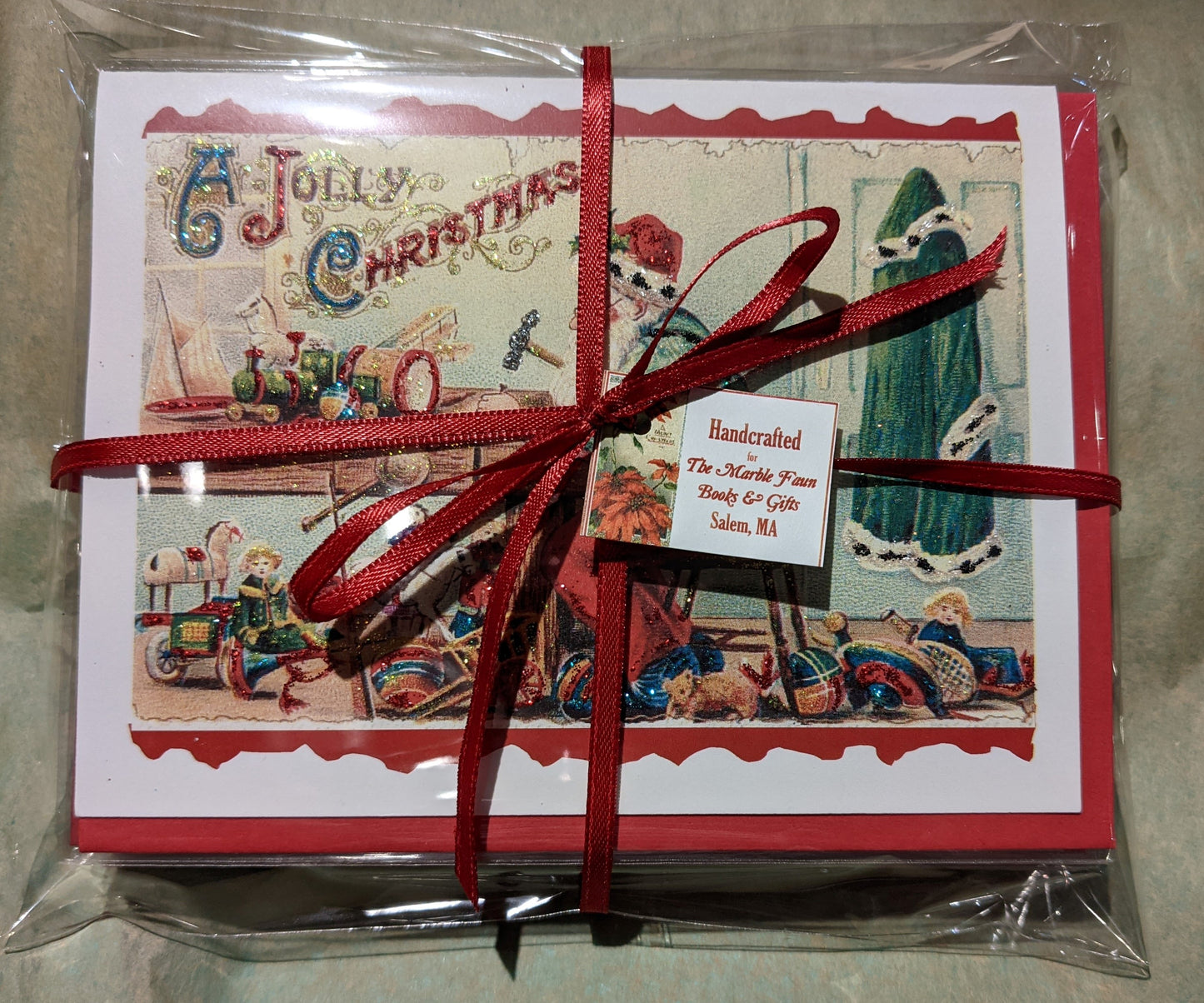 Santa Christmas Card Bundle ~ 10-Card Pack