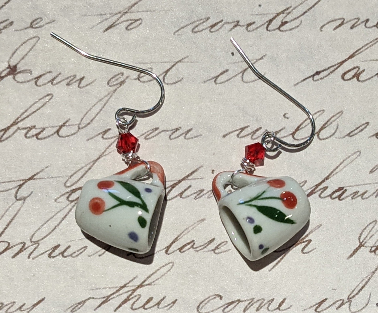 Cherries Mini Mug Earrings