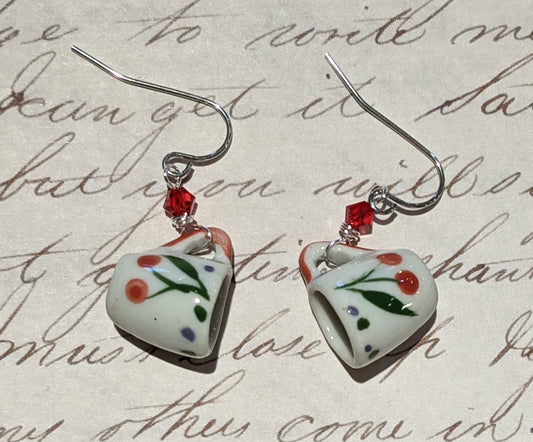 Cherries Mini Mug Earrings