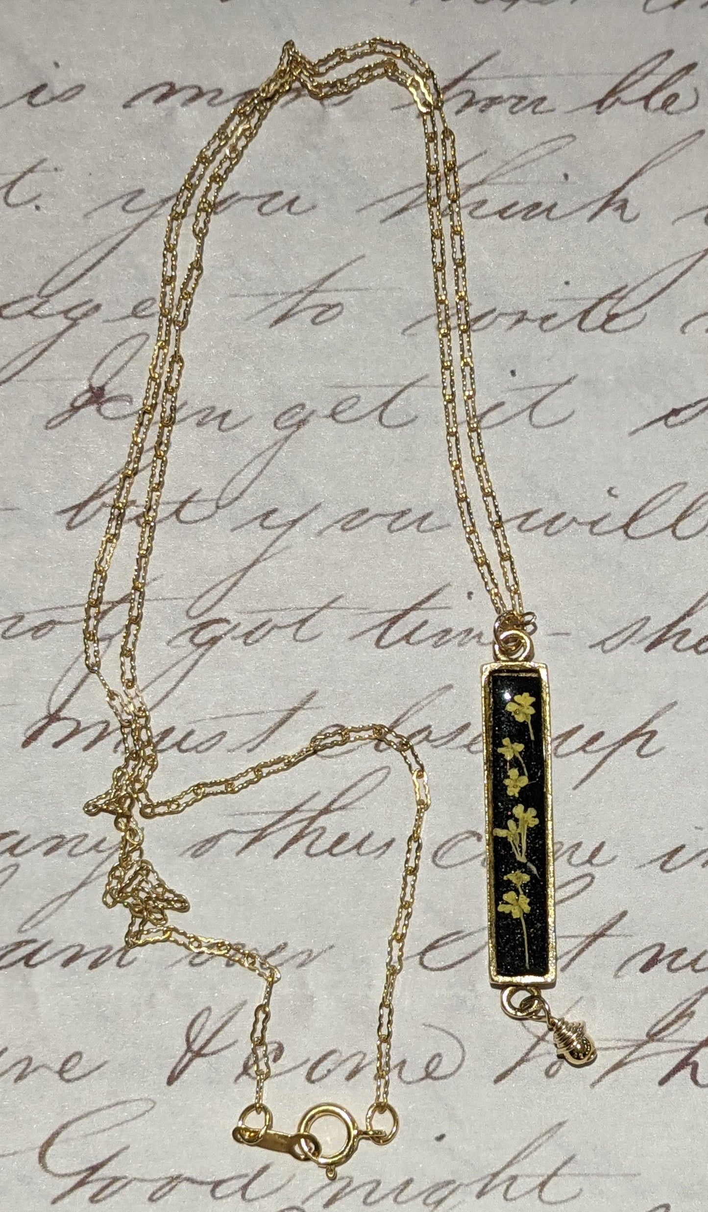 Petite Fleur Pendant Drop Necklace