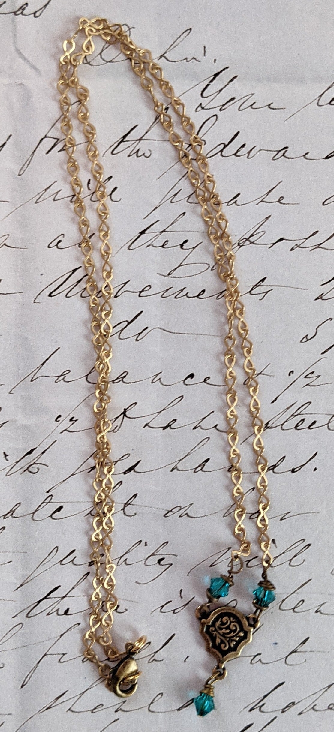 Bleu Sarcelle Filigree Necklace
