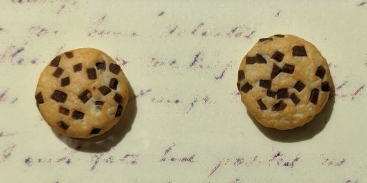 Chocolate Chip Cookie Post Earrings