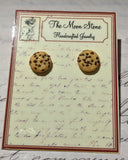 Chocolate Chip Cookie Post Earrings
