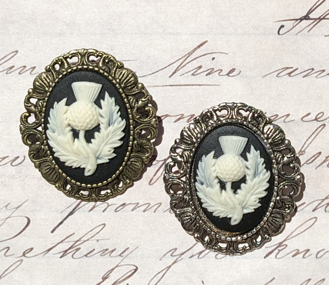 Thistle Cameo Pin with Bail