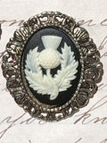 Thistle Cameo Pin with Bail