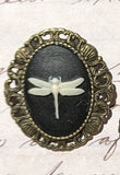 Dragonfly Cameo Pin with Bail