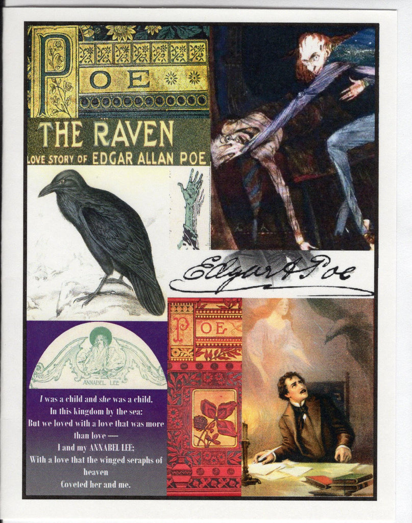 Edgar Allan Poe Collage Note Card