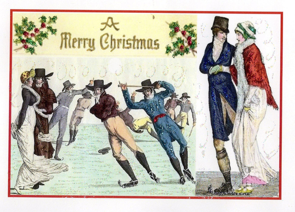 Regency Ice Skaters Christmas Card