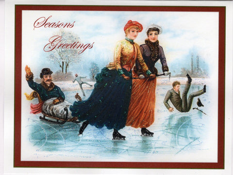 Seasons Greetings ~ Ice Skaters