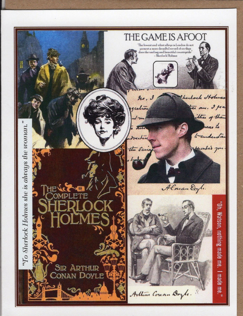 Sherlock Victorian Collage Note Card