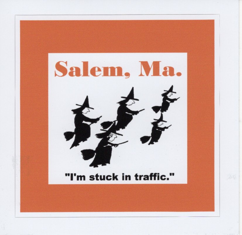 Witch City Vinyl Sticker "Stuck in Traffic"
