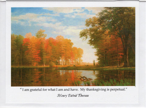 Thoreau Thanksgiving Note Card