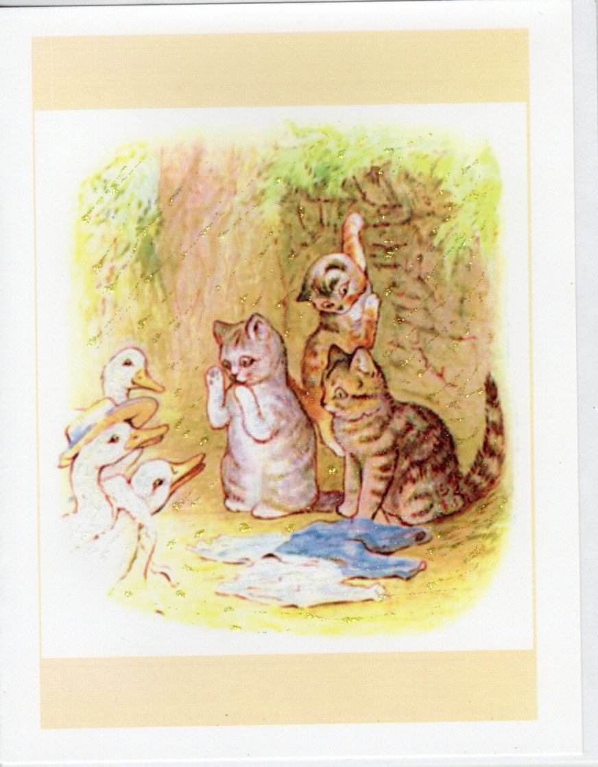 Tom Kitten in Trouble Glitter Card