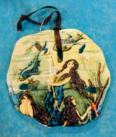 Under the Sea Mermaid "Sand dollar" Ornament