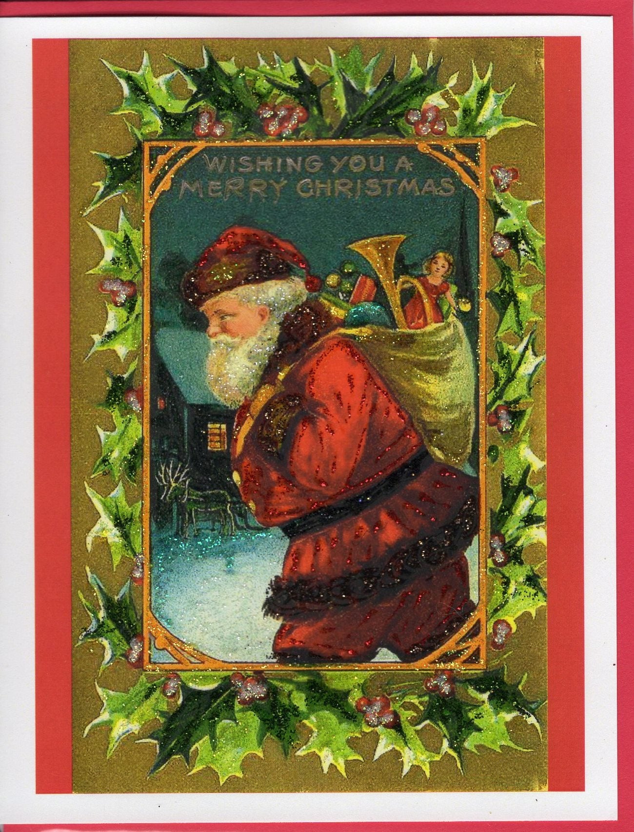 Santa Christmas Card Bundle ~ 10-Card Pack