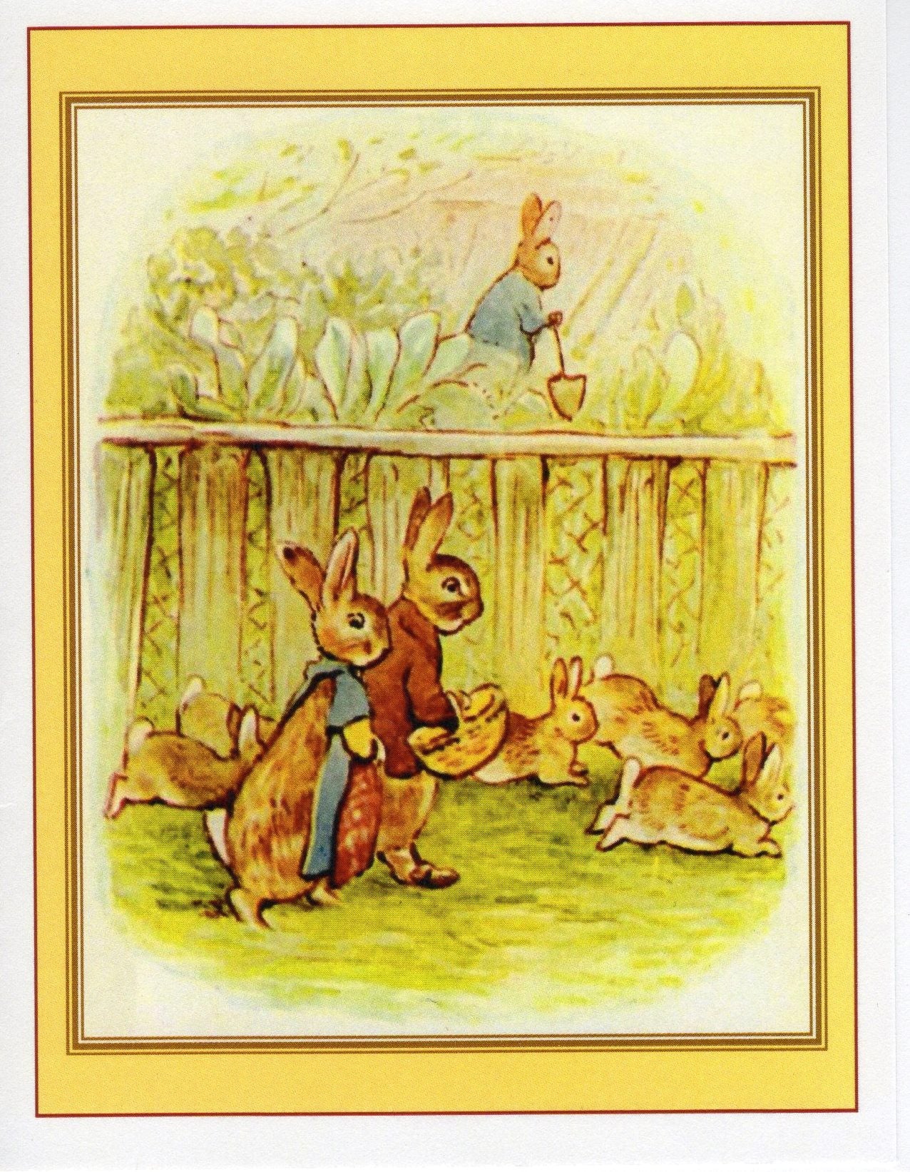 Flopsy Bunnies Garden Walk Note Card
