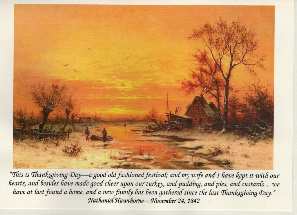 Nathaniel Hawthorne Thanksgiving Note Card