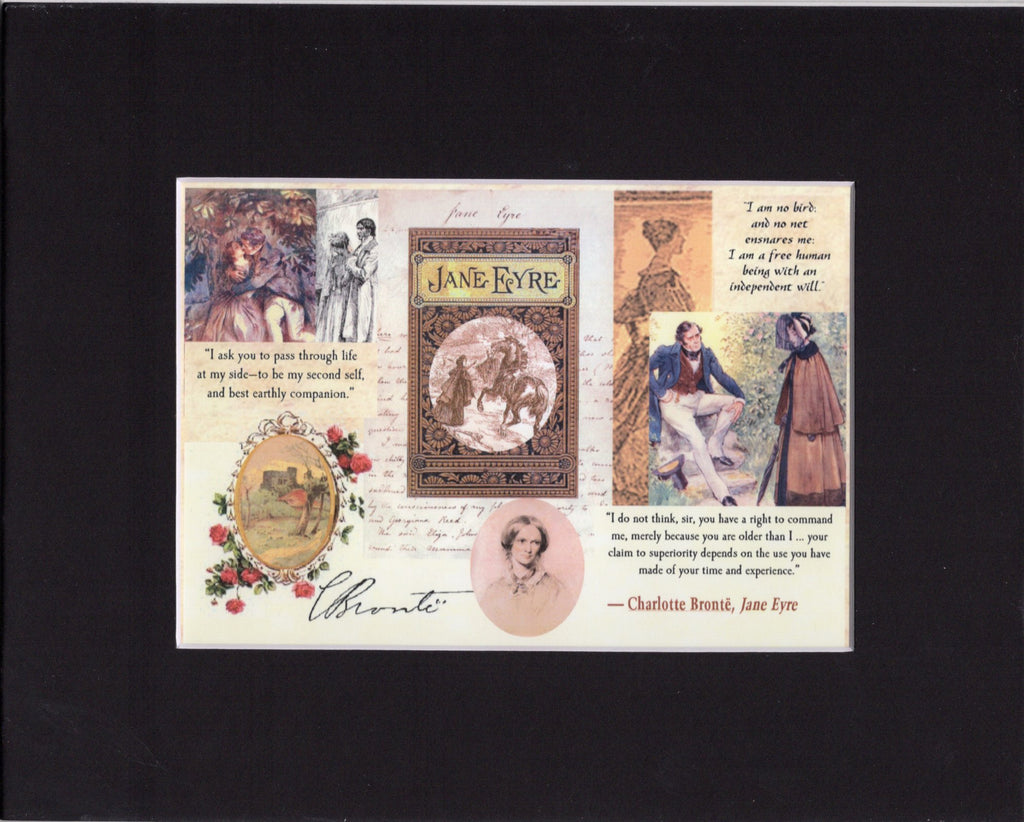 Jane Eyre Collage 5x7 Print in 8x10 Mat