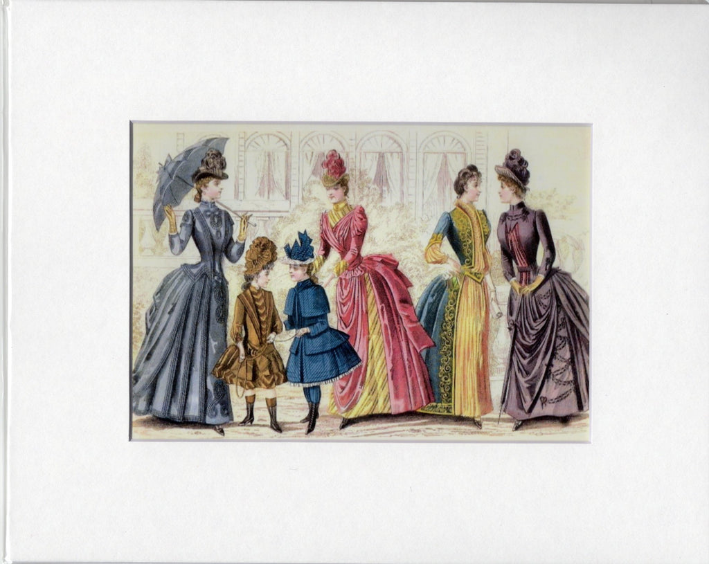 Gilded Age Fashion 5x7 Print in 8x10 Mat